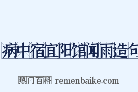 病中宿宜阳馆闻雨造句是什么意思的图片